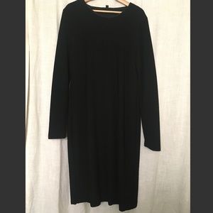 Long textured black COS dress